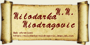 Milodarka Miodragović vizit kartica